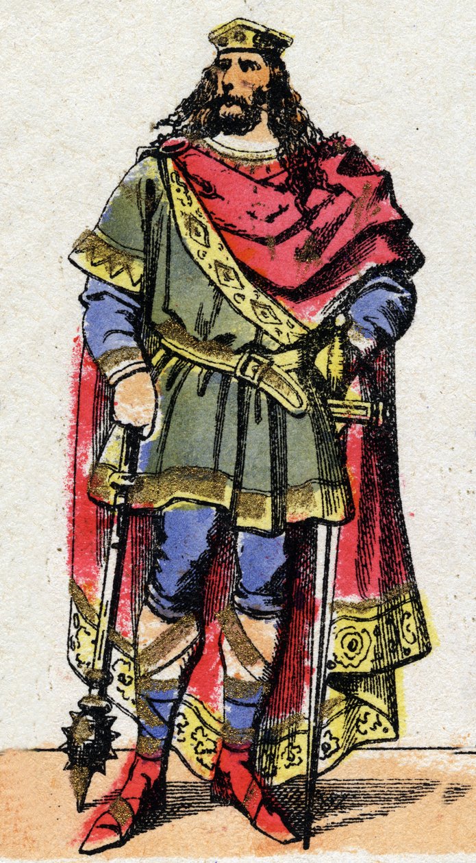 Retrato de Clodoveo I (ca. 466-511), Rey de los Francos. de French School