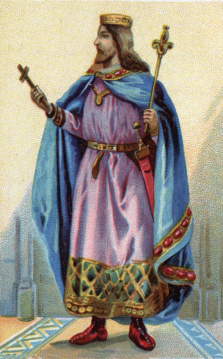 Retrato de Clodoveo, Rey de los Francos de 481 a 511. de French School