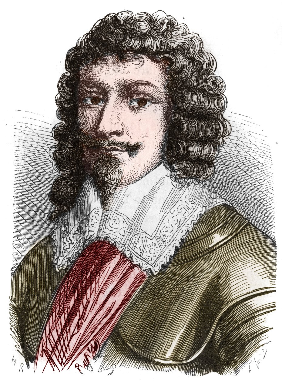 Retrato del Duque Enrique II de Montmorency (1595-1632) Grabado de finales del siglo XIX de French School