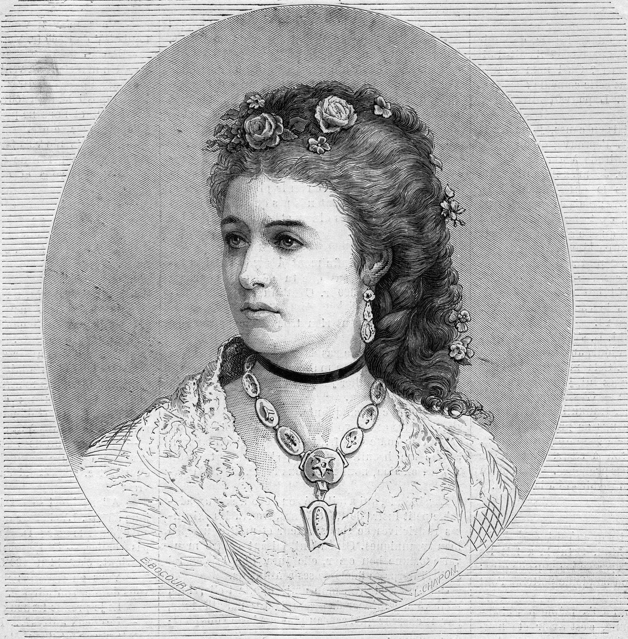 Retrato de Emma Albani (Marie Louise Emma Cécile Lajeunesse) de French School