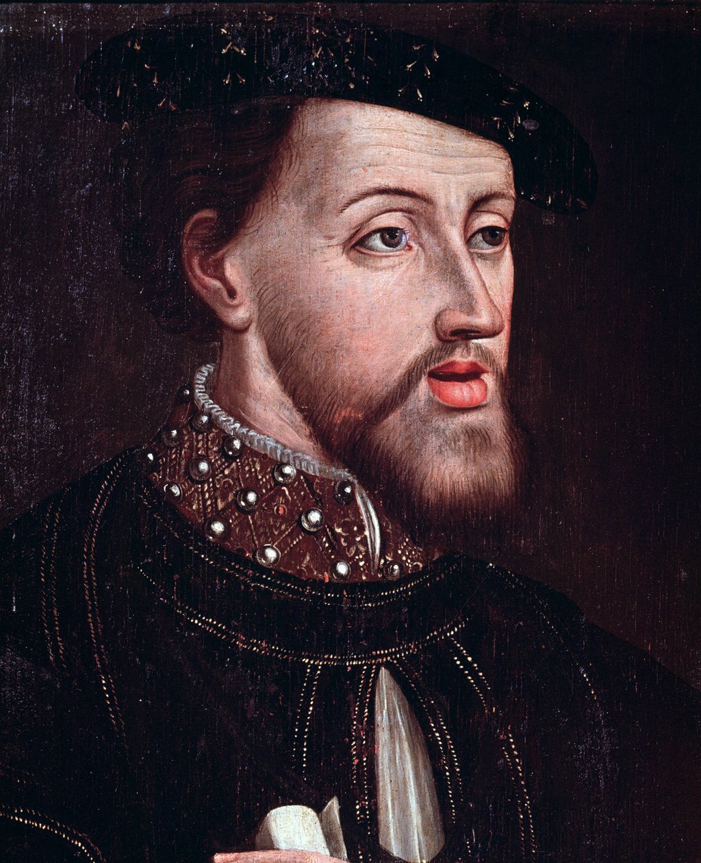 Retrato del Emperador Carlos V (detalle) de French School