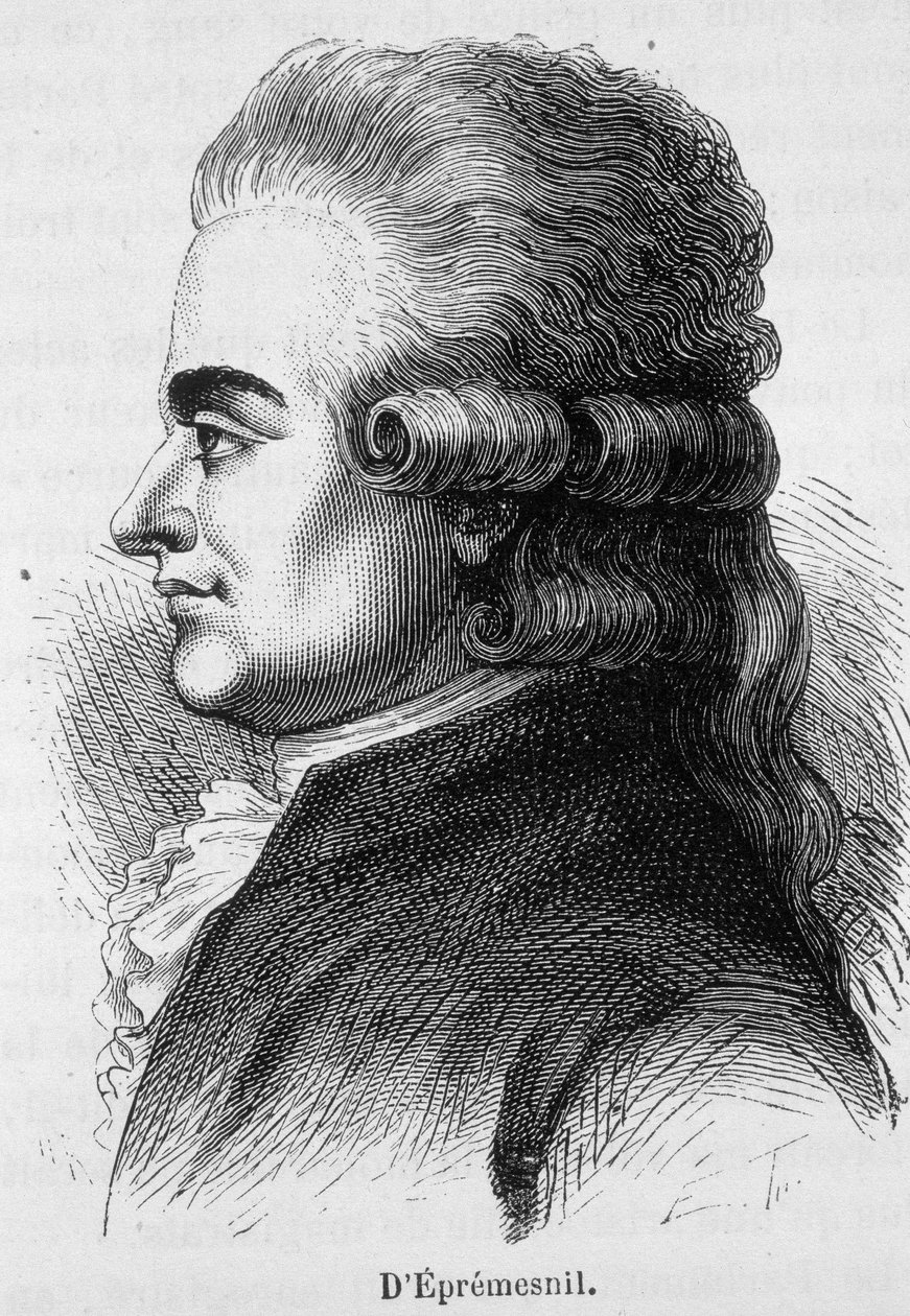 Retrato de Eprémesnil, magistrado y político francés (1746 - 1794) - en “L