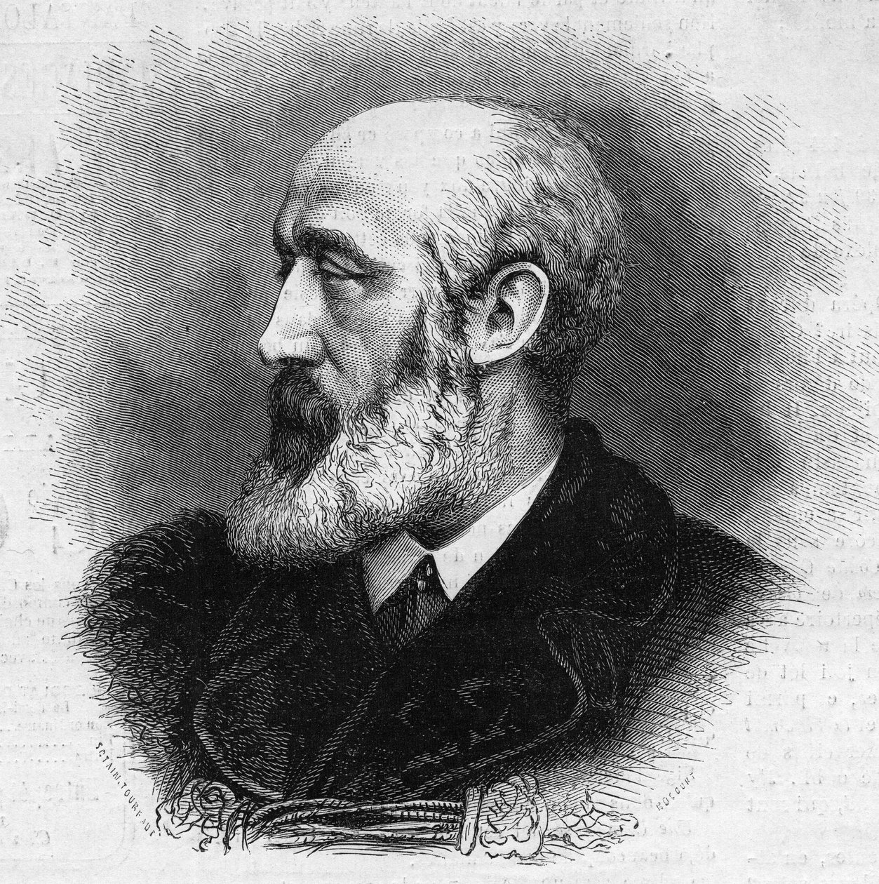 Retrato de Ernest Feydeau (1821-1873), poeta y novelista francés. Grabado en “Le Monde Illustré” n°865 del 8 de noviembre. de French School