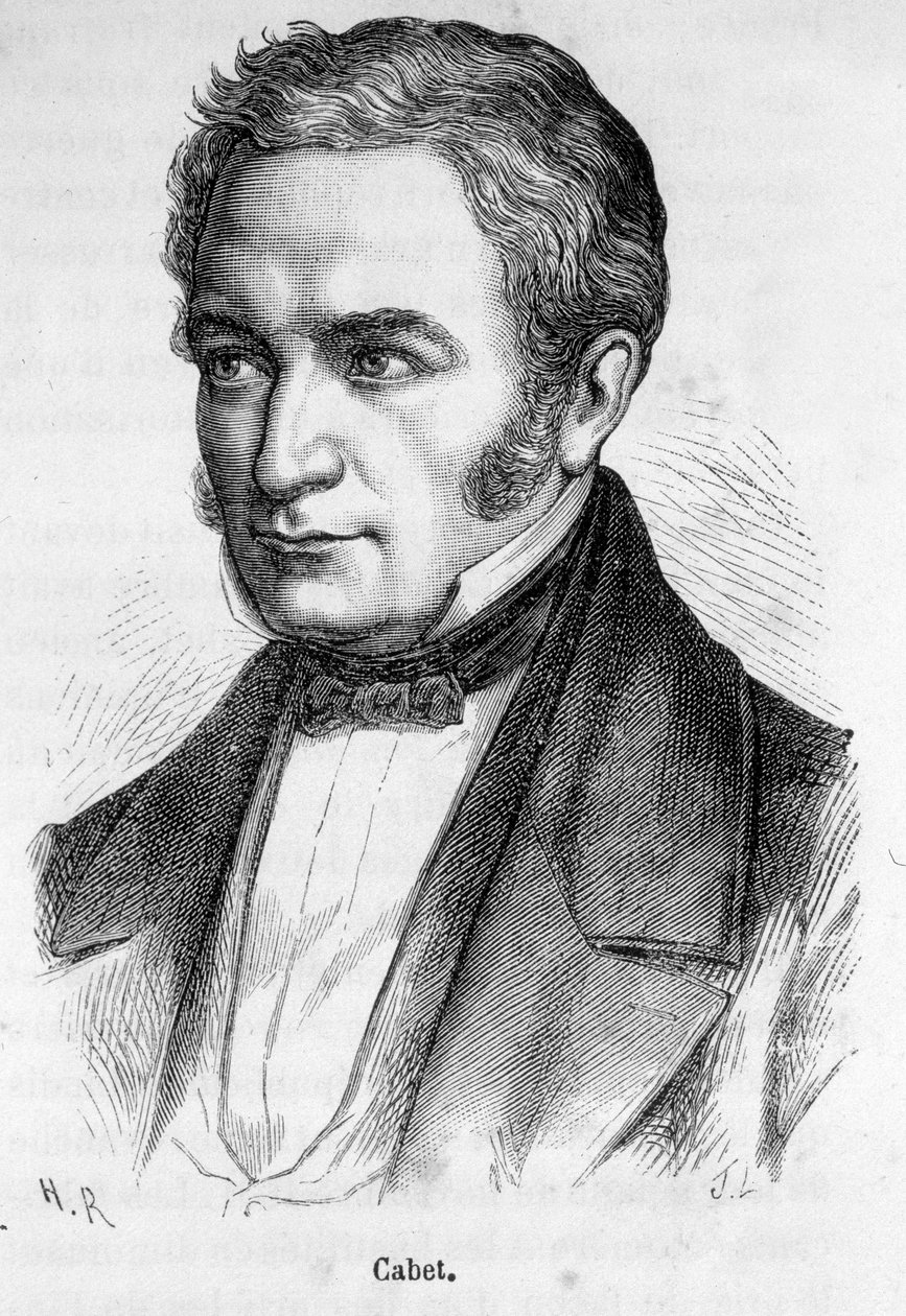 Retrato de Étienne Cabet, socialista francés (1788-1856). de French School