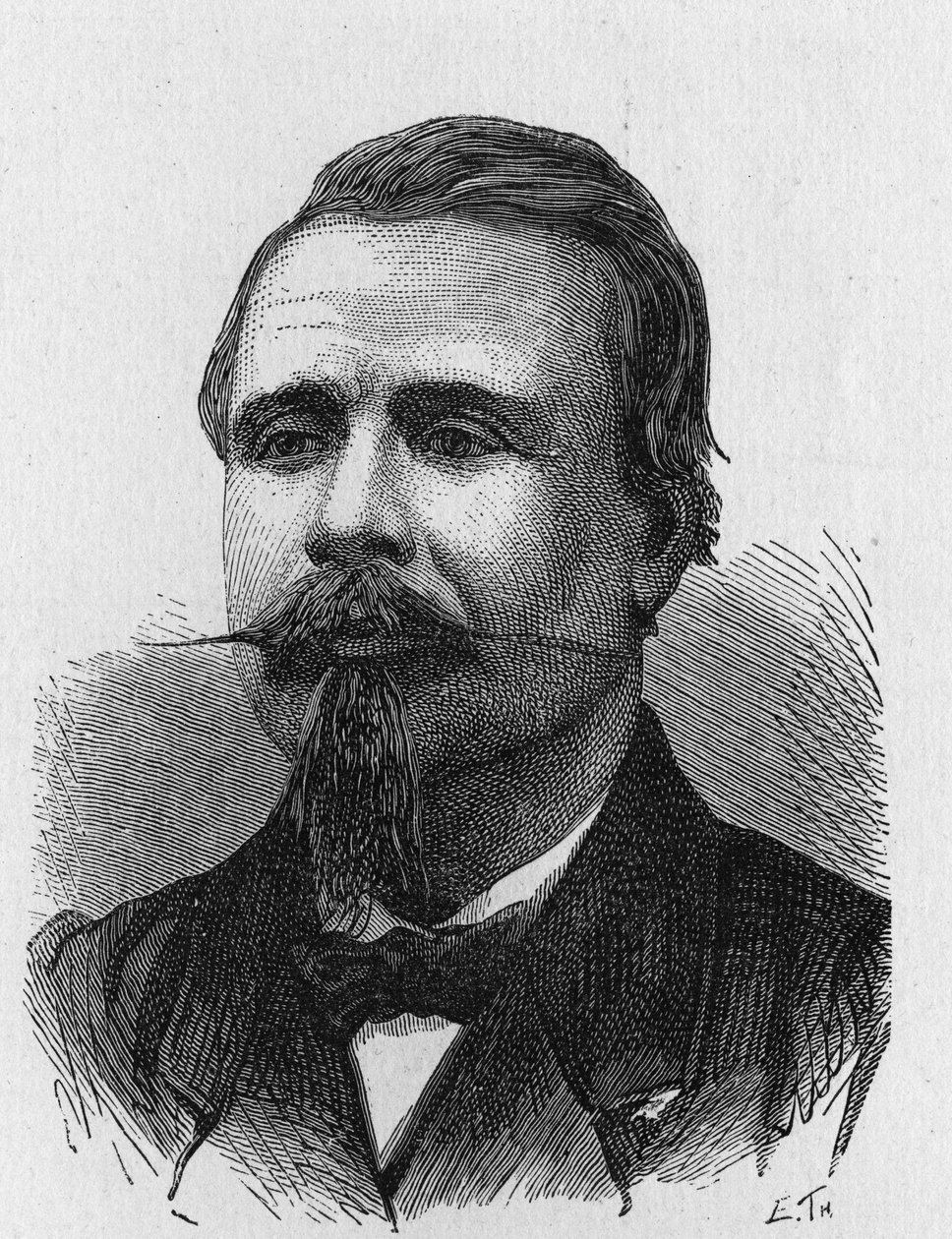 Retrato de Eugène Godard (1827 - 1890), artista aeronáutico francés - en 