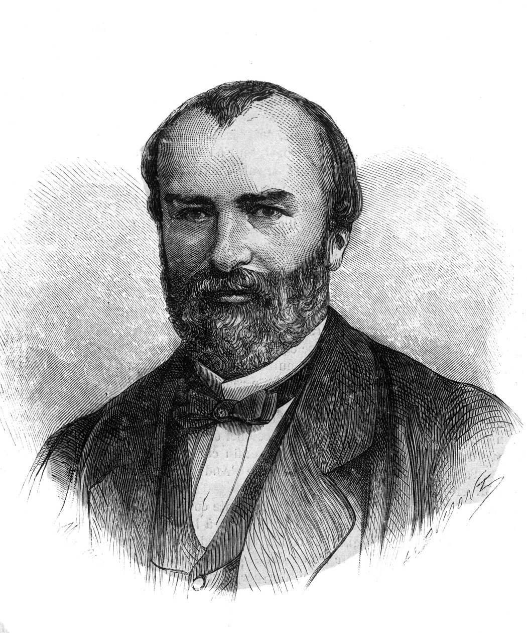 Retrato de François-Saturnin-Léonide Babaud-Laribiere (1819-1873) político y masón francés de French School