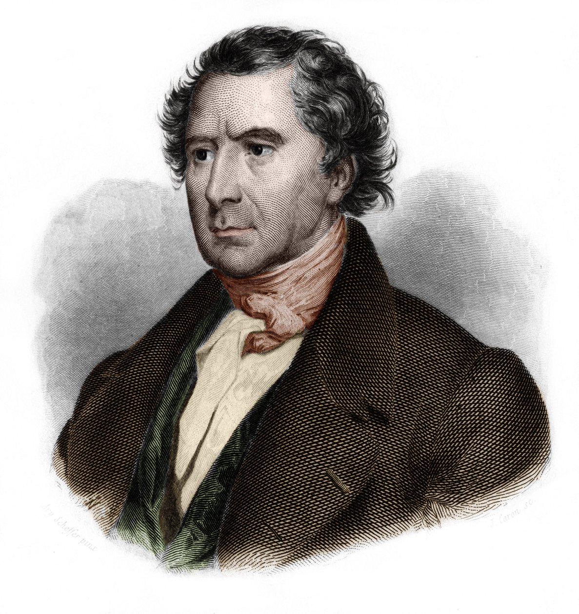 Retrato de François Arago (1786-1853), matemático, físico, astrónomo y político francés. en “LIBRE DES SPORERS” de Louis de Cormenin Timon. 1842. Colección privada. de French School