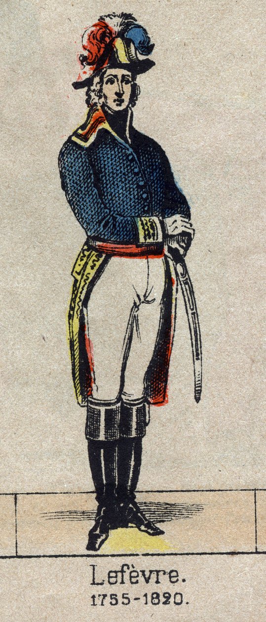 Retrato de François Joseph Lefebvre (1755-1820) Duque de Dantzig y del Imperio, Par de Francia, luego Barón y Par de Francia Mariscal del Imperio. Imagen de Epinal de finales del siglo XIX. de French School