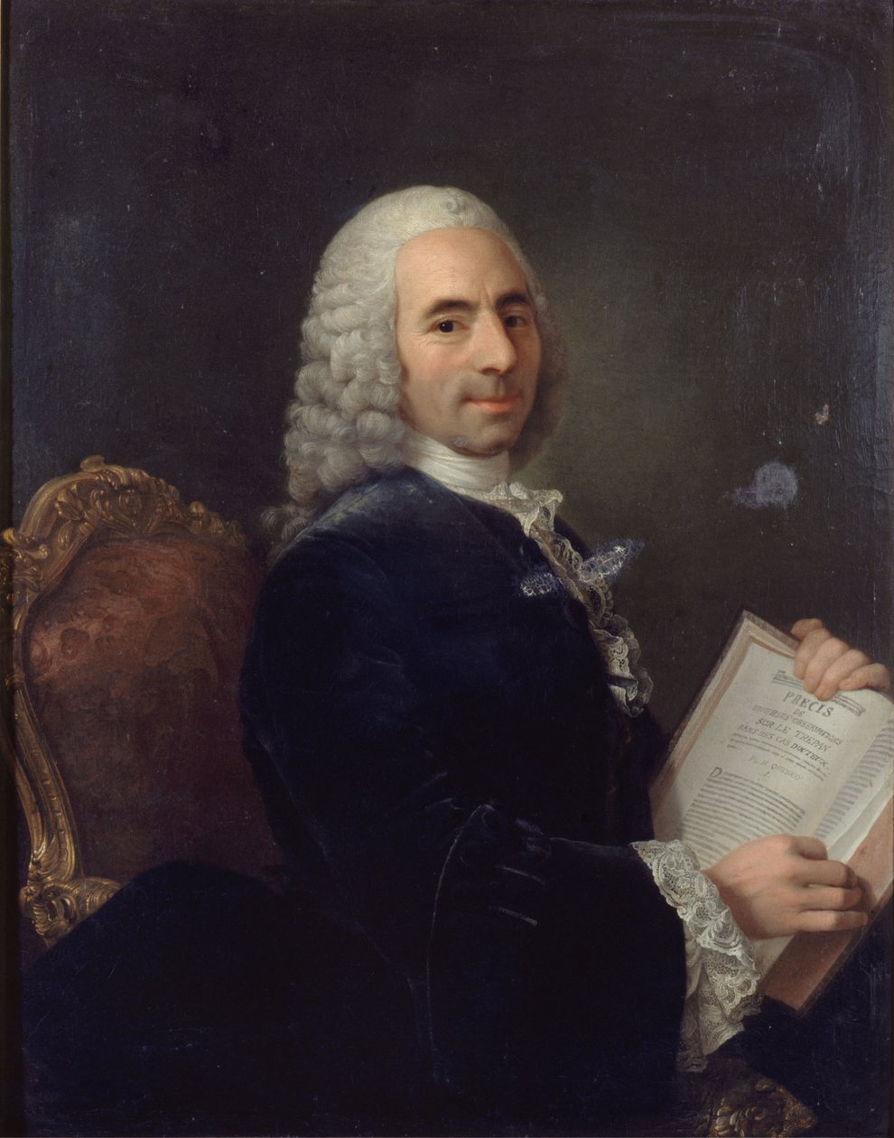 Retrato de François Quesnay (1694-1774) médico de Luis XV y fisiocrático, después de 1743 (óleo sobre lienzo) de French School