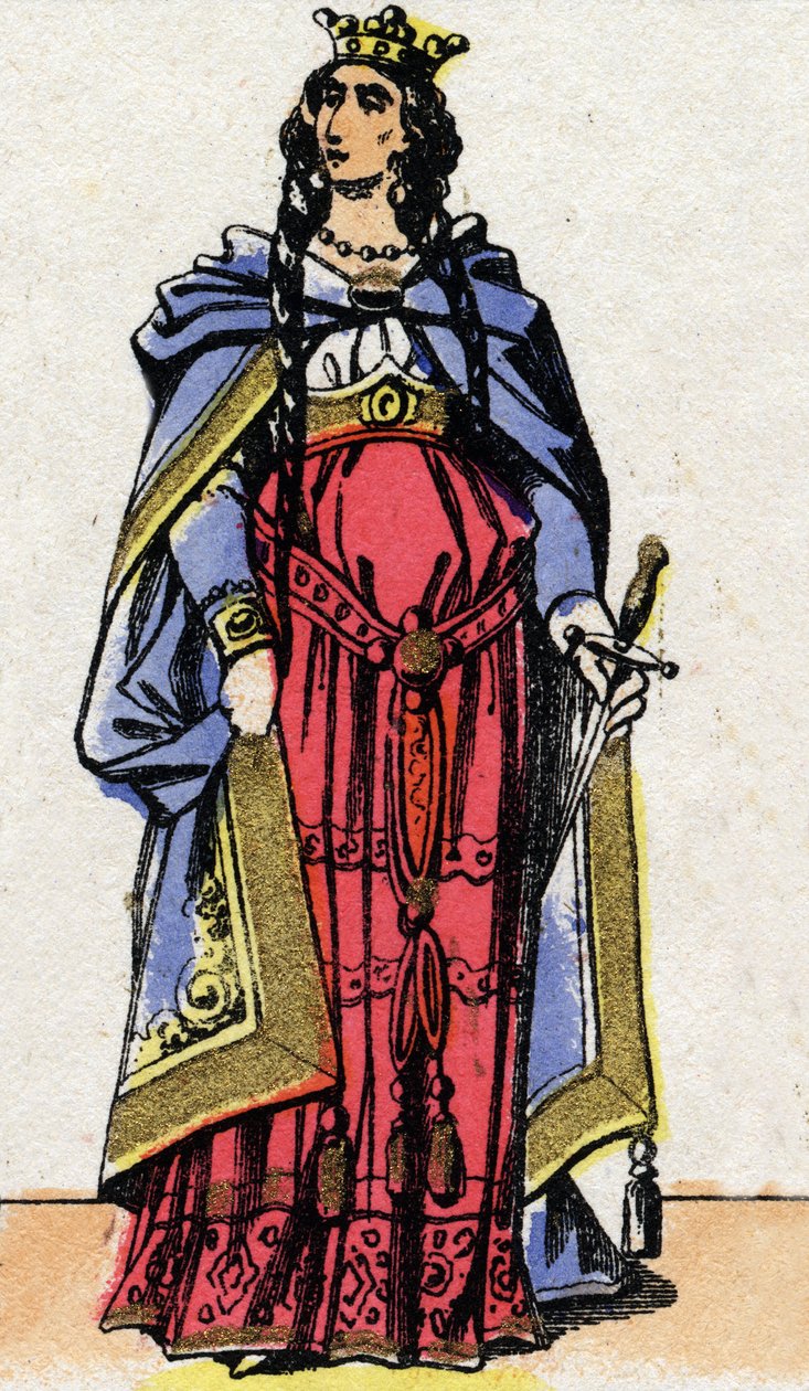 Retrato de Fredegonde, Reina de Neustria (545-597). de French School