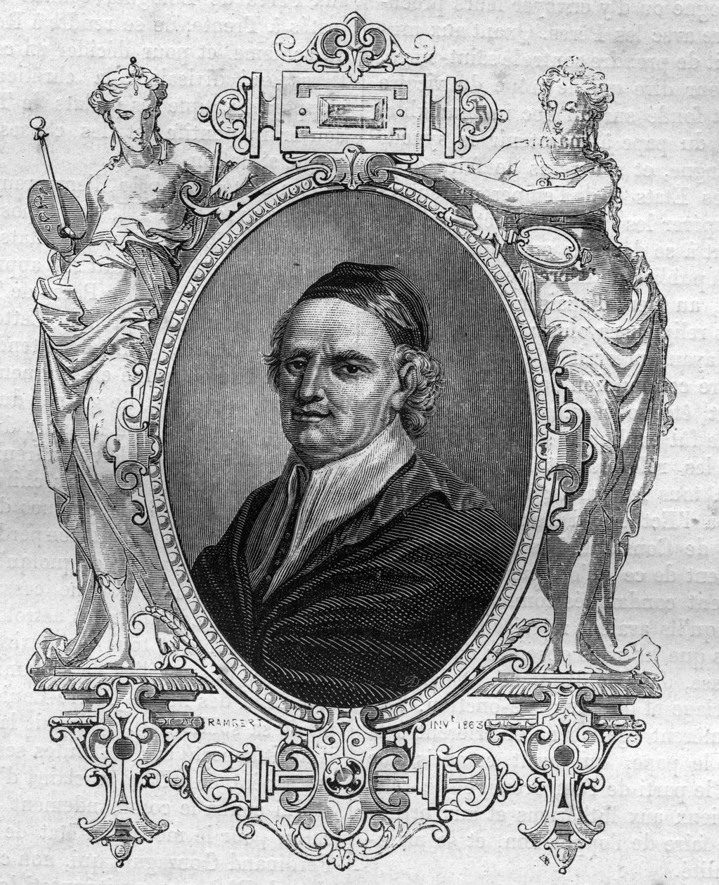 Retrato de Gaspard Contarini (1483-1542) Cardenal y Legado del Papa Pablo III en la Dieta de Ratisbona. Grabado en “Historia de los Papas (...) Crímenes de los Reyes y Emperadores a través de los siglos” por Maurice Lachatre de French School