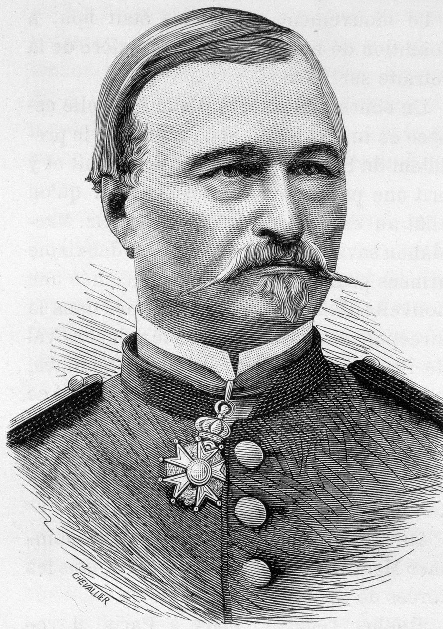 Retrato del General Berthaud - en “La Historia de Francia” de Henri Martin de French School
