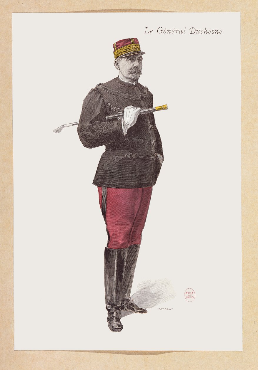 Retrato del general Jacques Duchesne (1837-1918) (grabado) de French School
