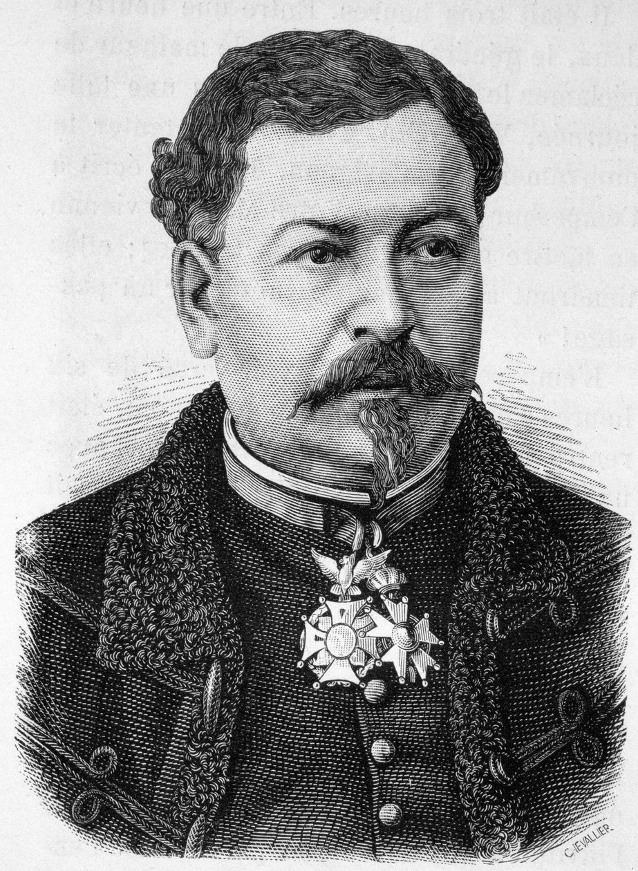 Retrato del General Jean Auguste Margueritte (1823 - 1870, muerto en la Batalla de Sedan), padre de Paul y Victor Margueritte - en 
