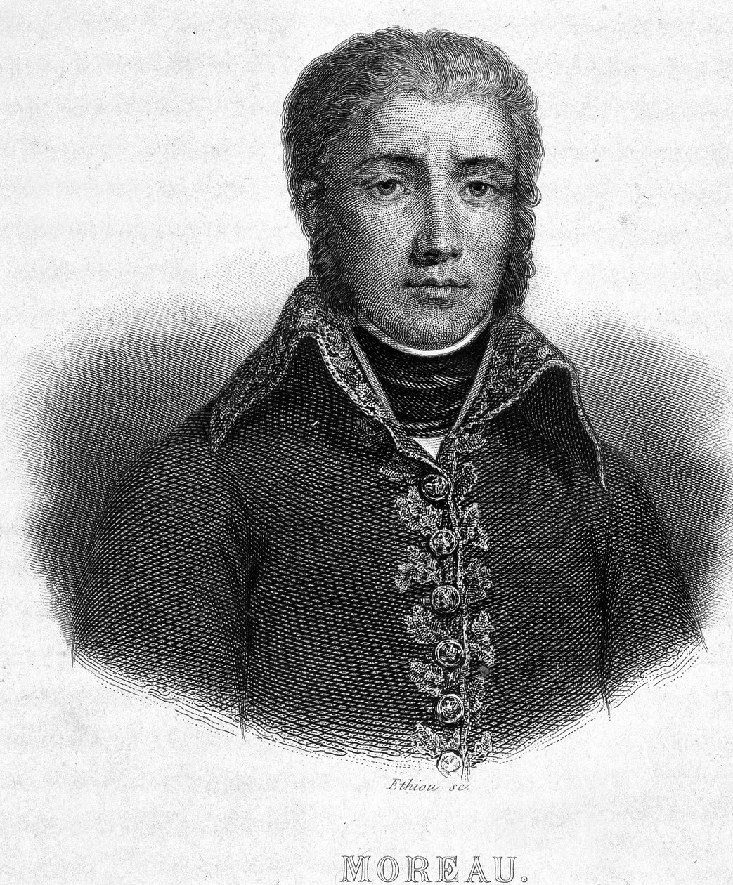 Retrato del General Jean Victor Moreau (1763-1813) - en “Revolución francesa” de Thiers de French School