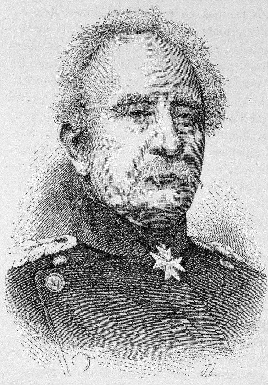 Retrato del General Karl Friedrich Von Steinmetz, Mariscal de Campo Prusiano (1796 - 1877) - en “L