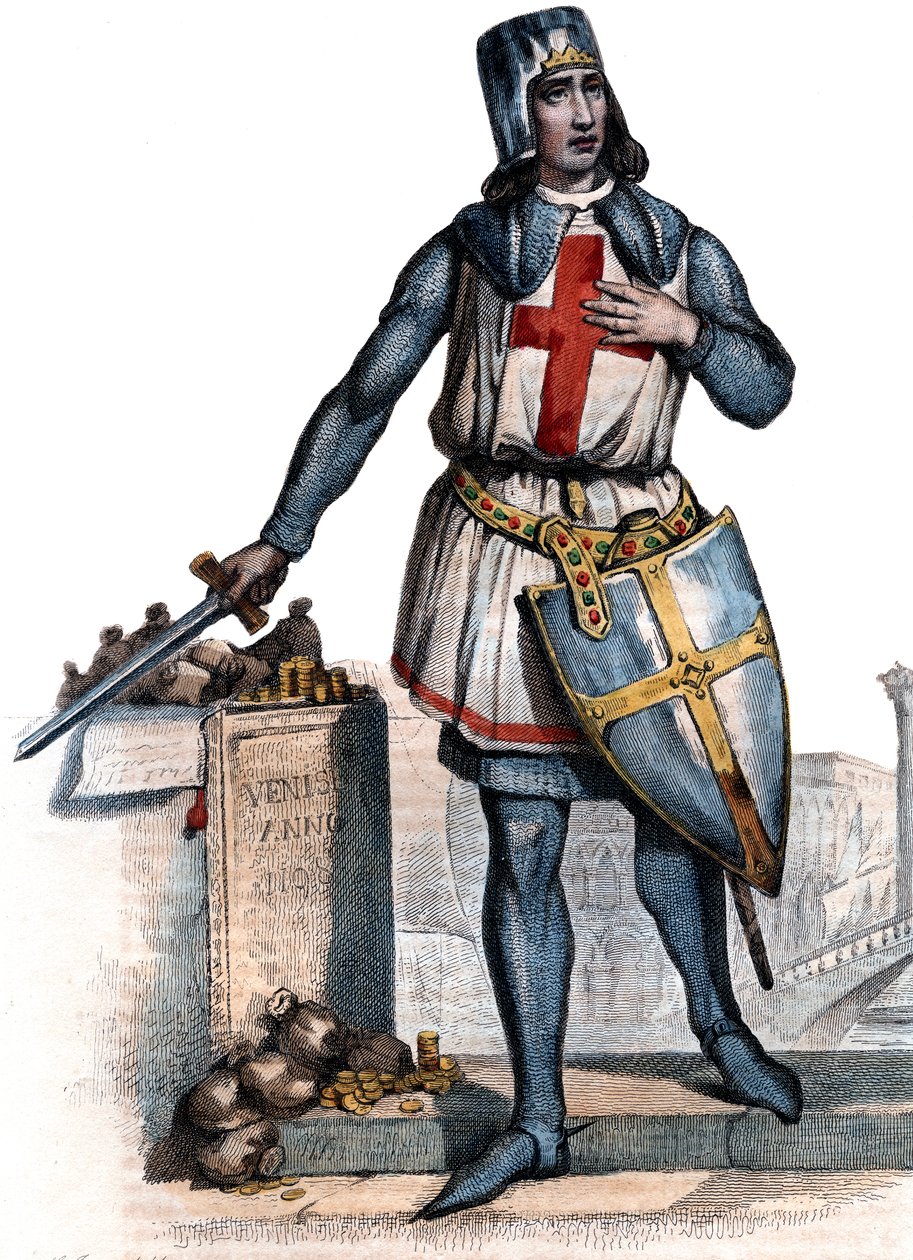 Retrato de Godofredo de Villehardouin (1150-1228), historiador y caballero francés de French School