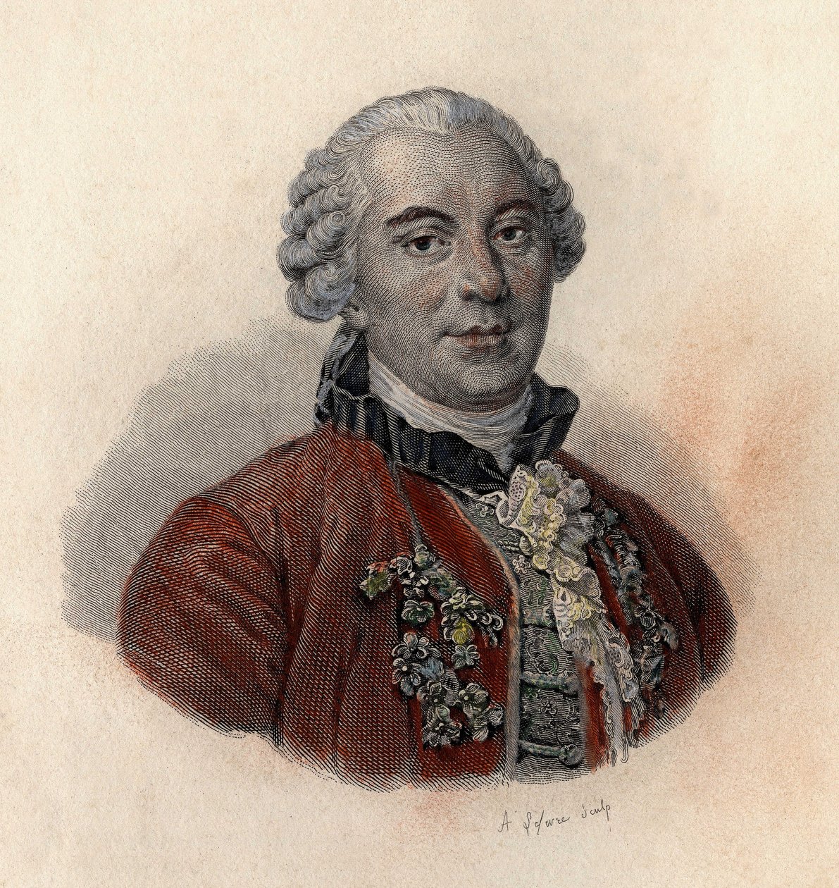 Retrato de Georges Louis Leclerc, Conde de Buffon (1707-1788), naturalista y escritor francés. En "Retratos de Hombres Útiles" de French School