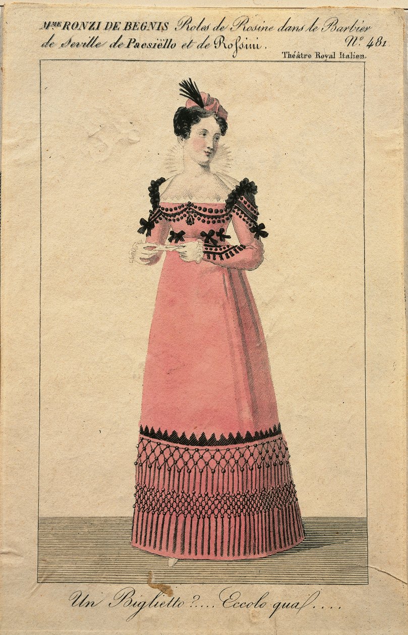 Retrato de Giuseppina Ronzi de Begnis en el papel de Rosina en 