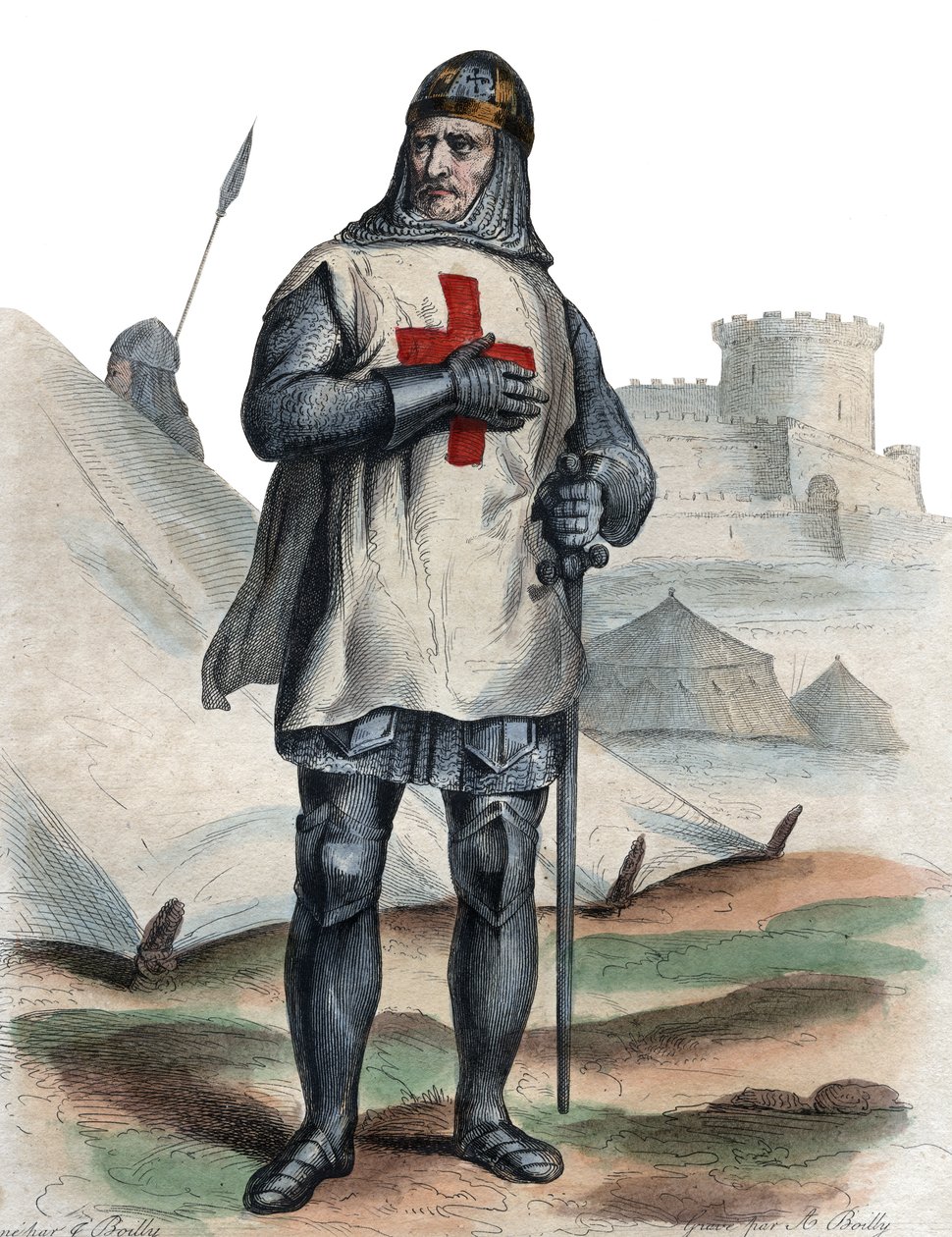Retrato de Godofredo de Bouillon (104061-1100), caballero franco, uno de los líderes de la Primera Cruzada de French School