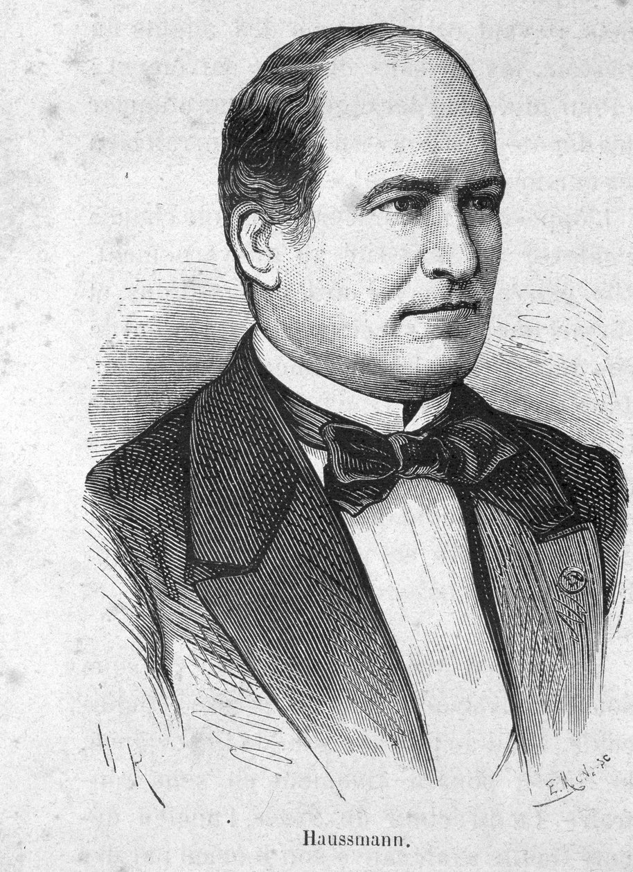 Retrato de Haussmann (1809 - 1891) político francés - en “La Historia de Francia” de Henri Martin de French School