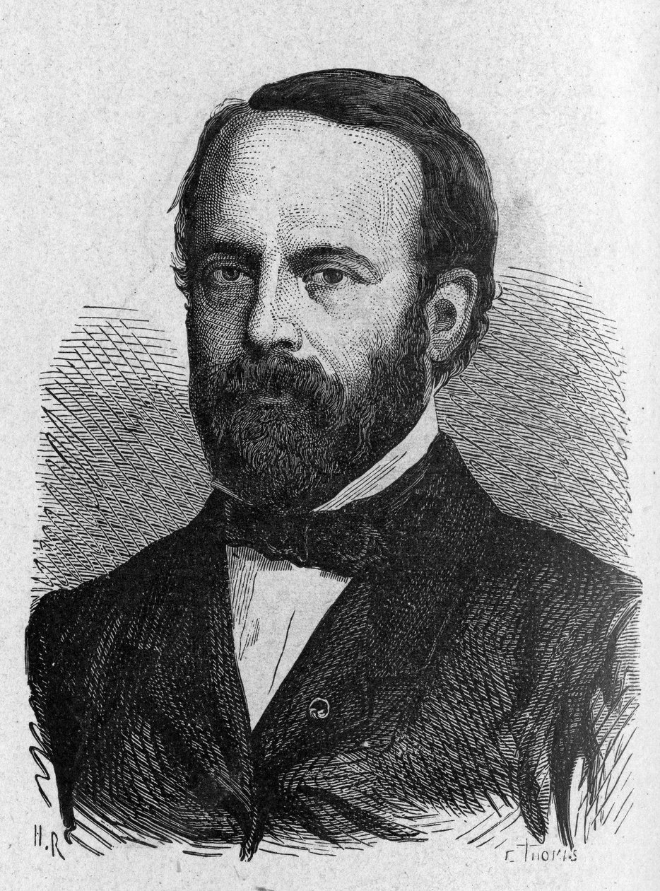 Retrato de Henri Sainte-Claire Deville (1814 - 1876) - en "Álbum de Ciencia; eruditos ilustres; Grandes descubrimientos" 1896 de French School
