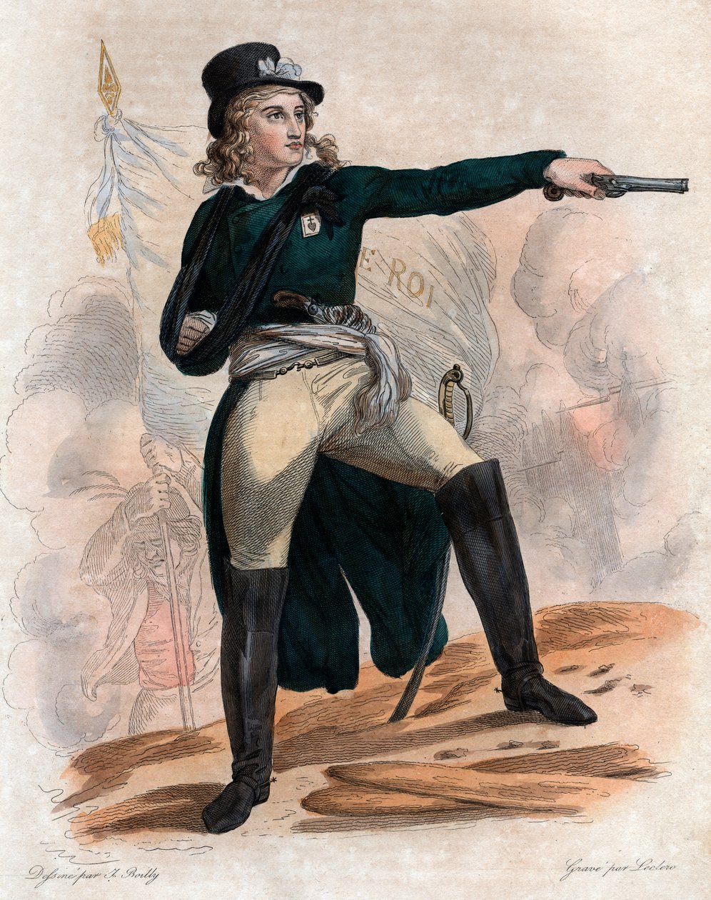 Retrato de Henri du Vergier, conde de La Rochejaquelein (1772-1794), general de la insurrección realista de Vandea durante la Revolución Francesa de French School