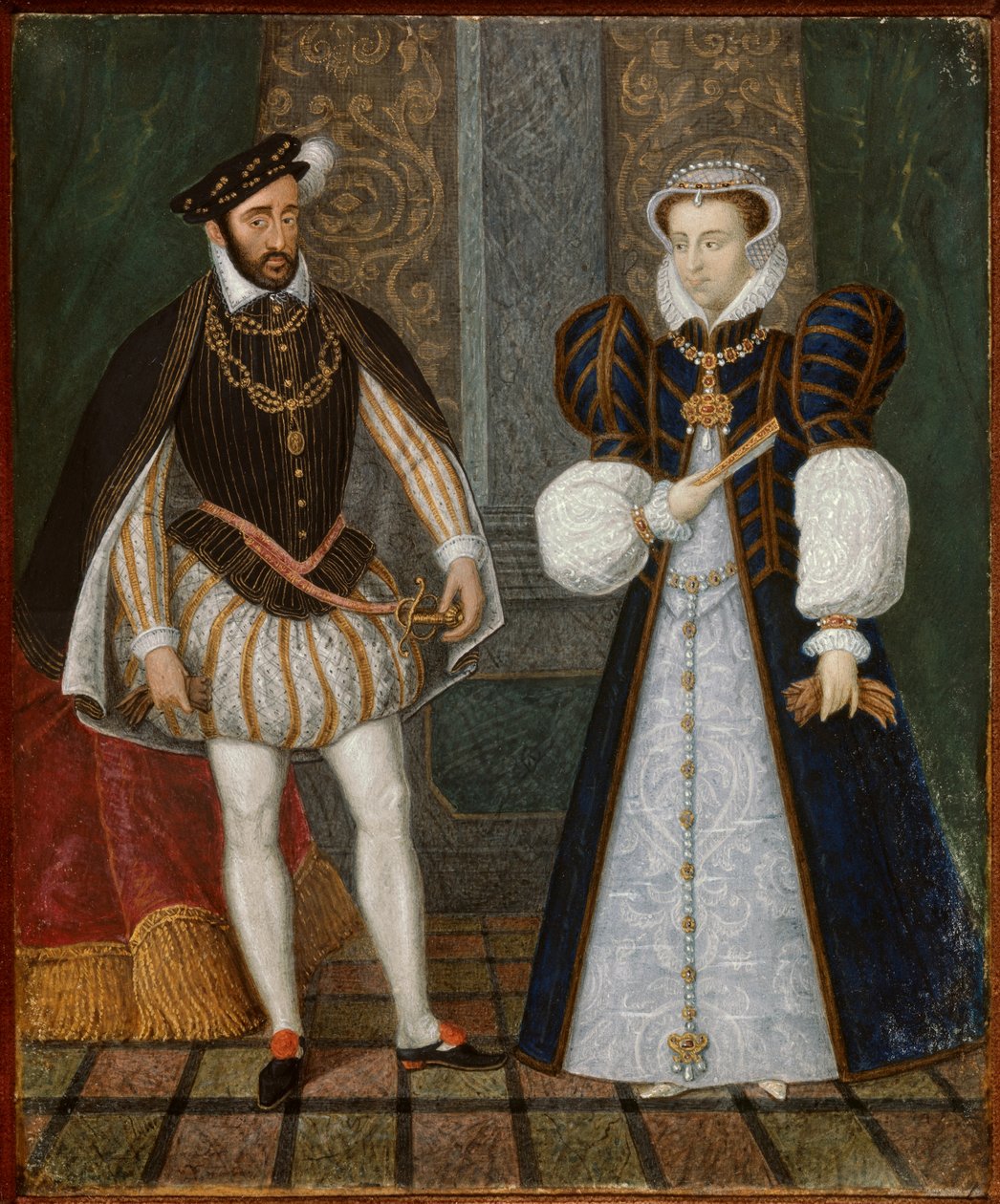 Retrato de Enrique II y Catalina de Médici de French School
