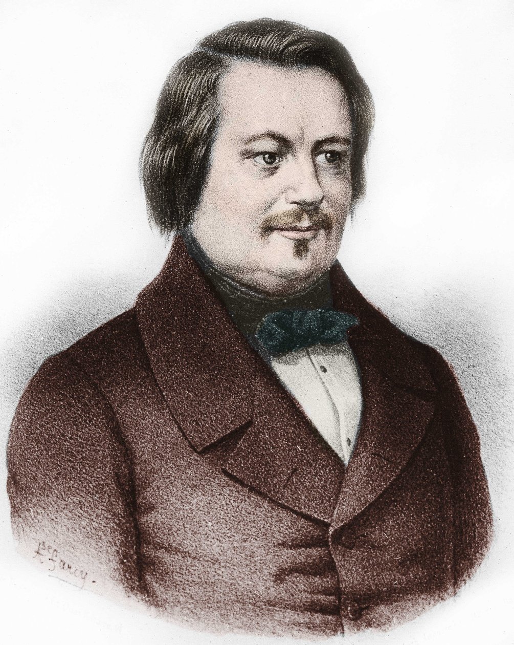 Retrato de Honoré de Balzac (1799-1850), novelista francés. de French School