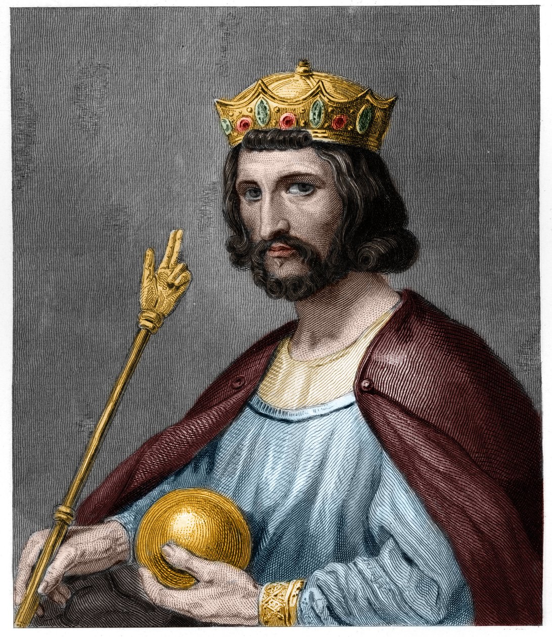 Retrato de Hugo I Capeto (c. 941 - 996), Duque de Francia y luego Rey de Francia - en 