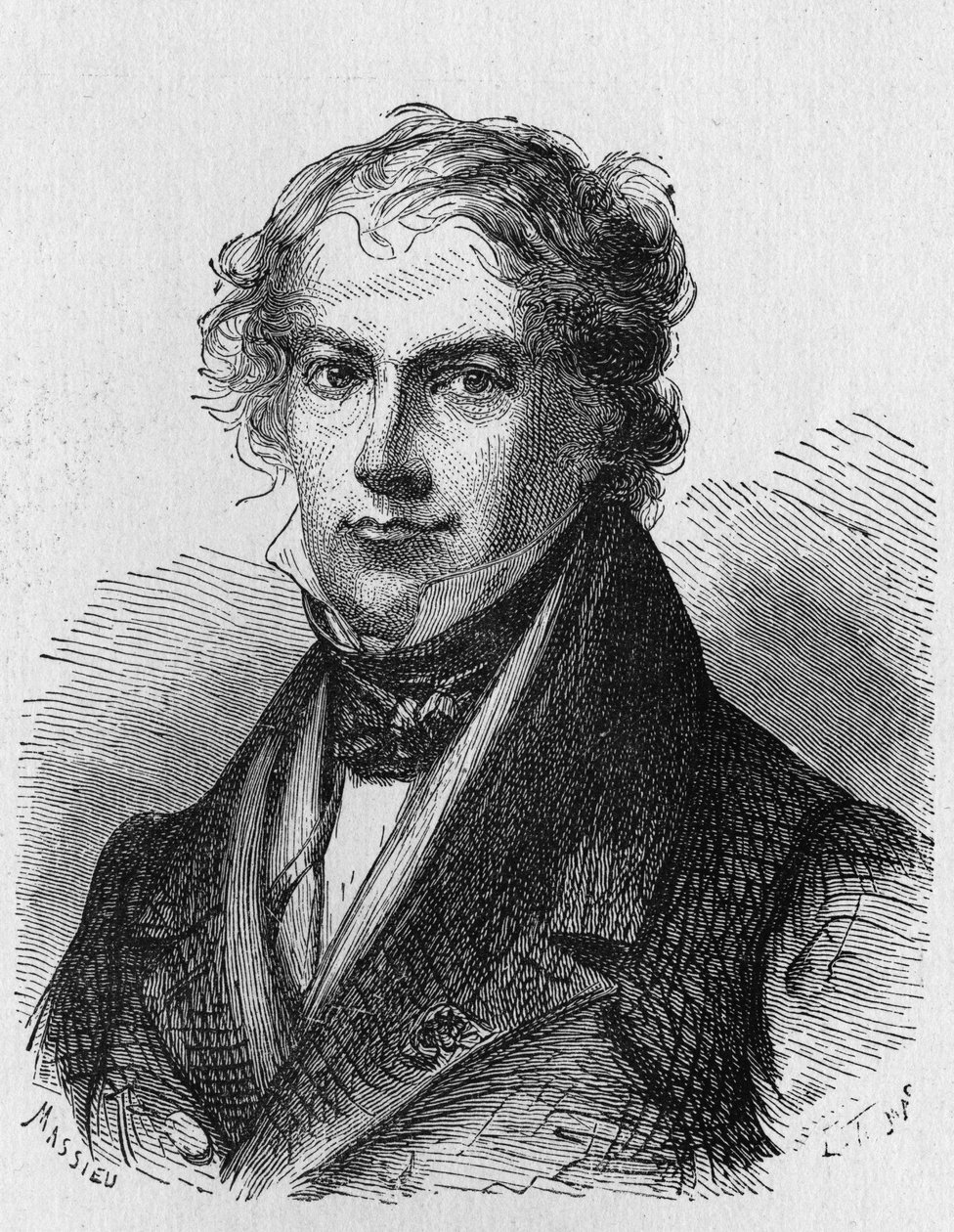 Retrato de J. B. Biot (1774 - 1862), físico francés - en 