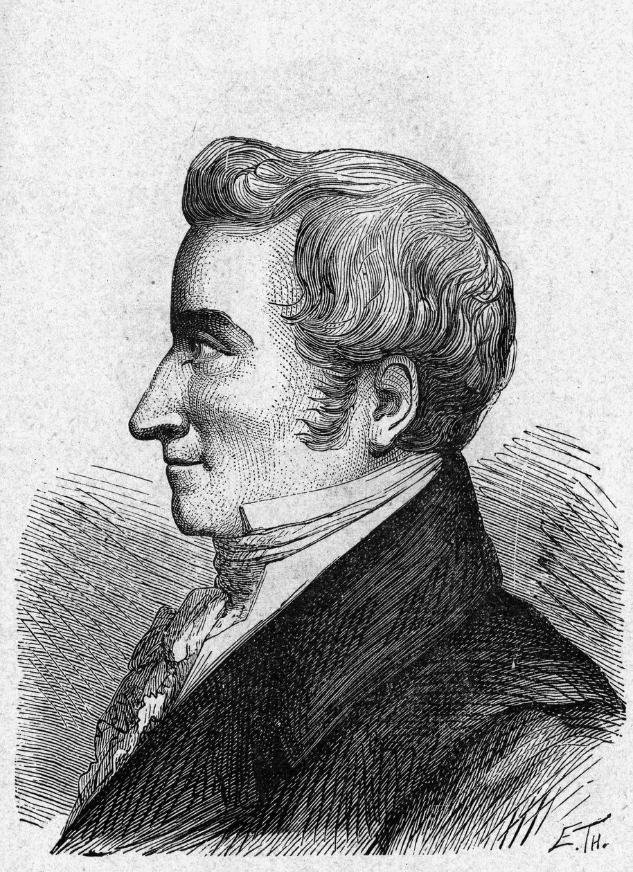 Retrato de J. M. Delpech - en "Álbum de Ciencia; eruditos ilustres; Grandes descubrimientos" 1896 de French School