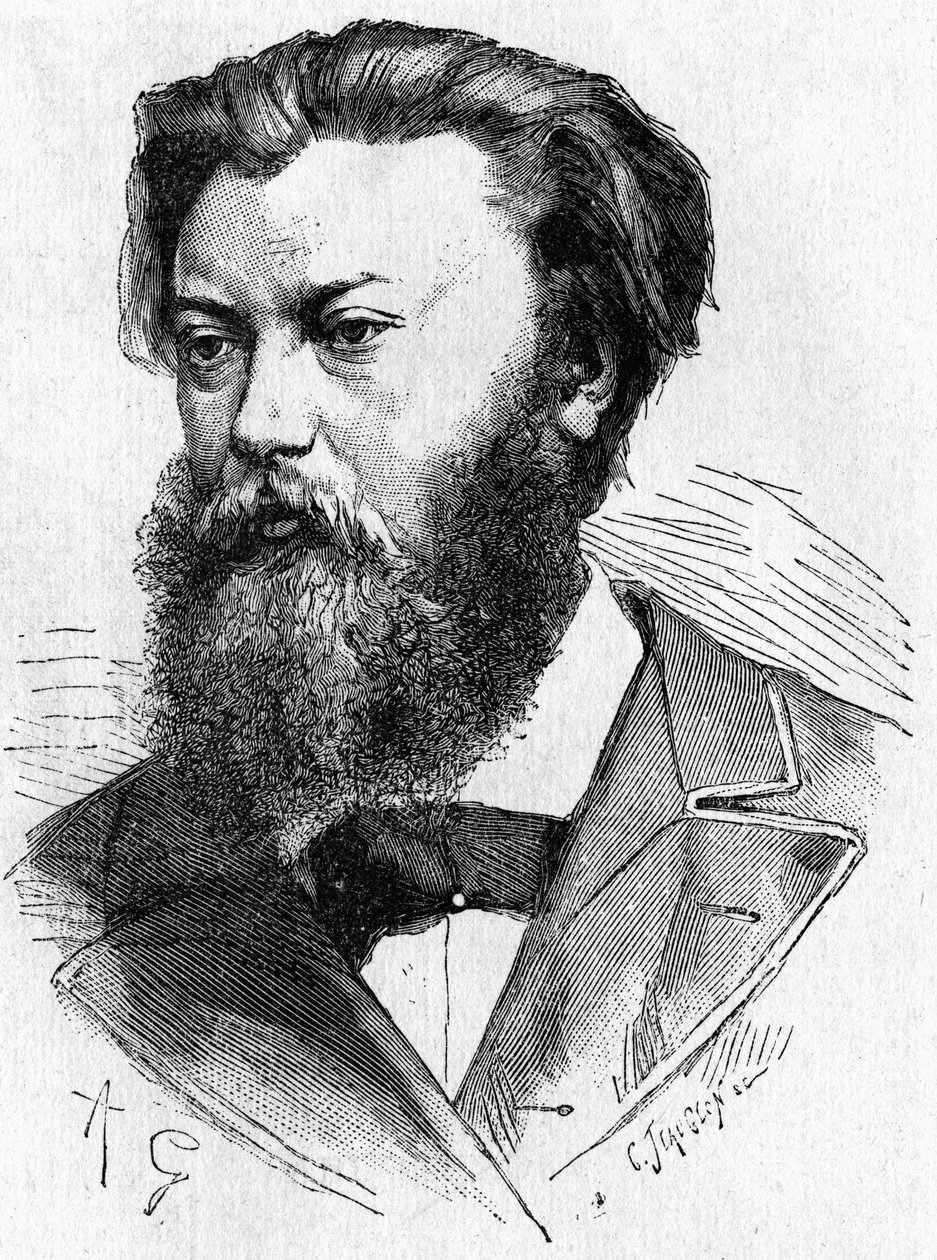 Retrato de Jablochkoff - en “Album de la Ciencia; científicos ilustres; Grandes descubrimientos” 1896. de French School