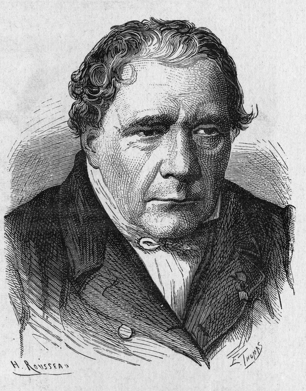 Retrato de Jacques Babinet (1794 - 1872), físico y astrónomo francés - en “Álbum de Ciencia; científicos ilustres; Grandes descubrimientos” 1896 de French School
