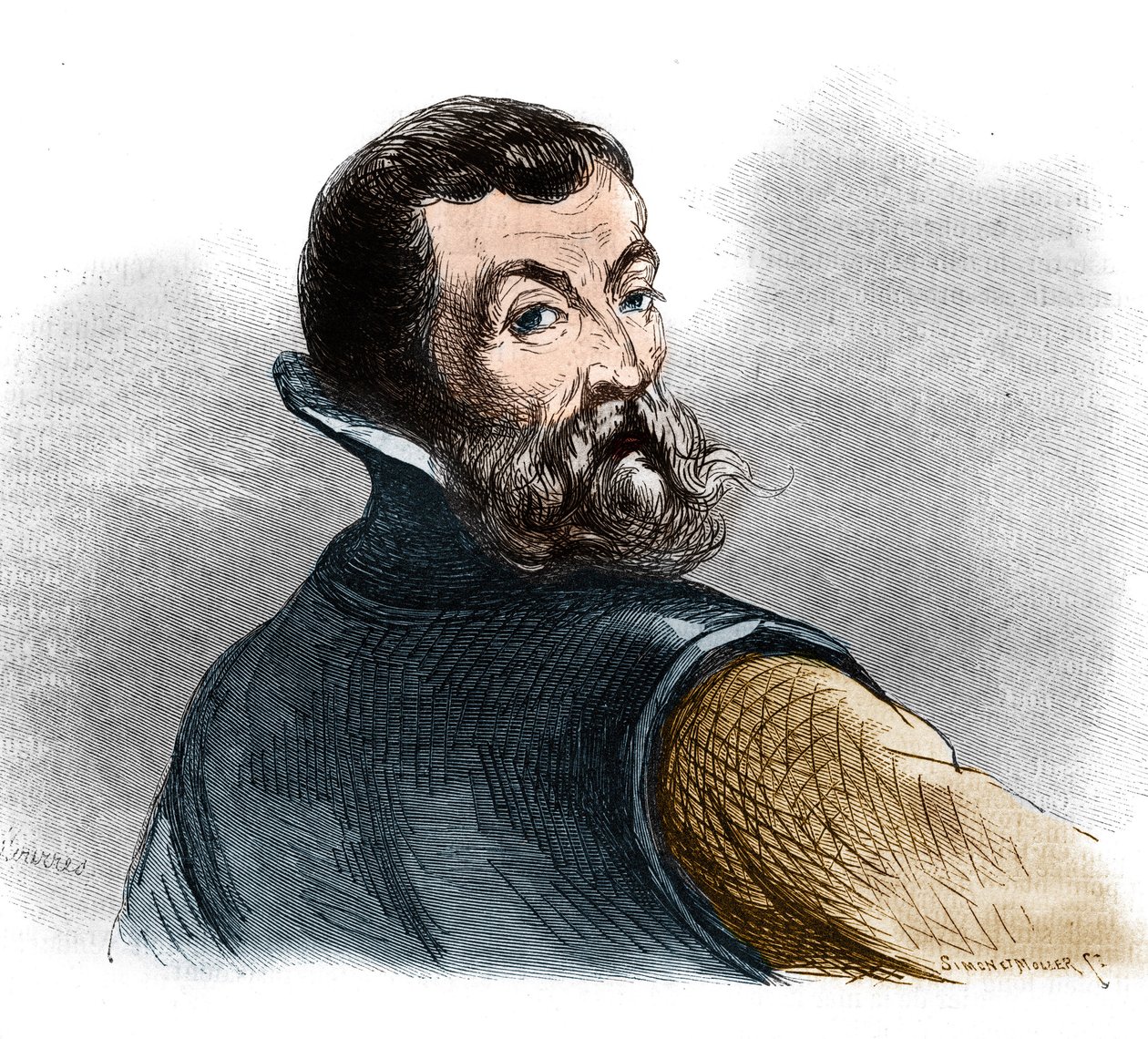 Retrato de Jacques Cartier (1491-1557), navegante y explorador francés de French School