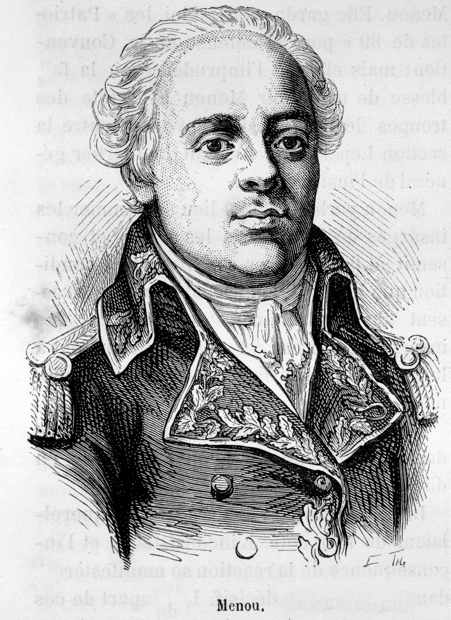 Retrato de Jacques Francois Menou, Barón de Boussay, General Francés (1750-1810) - en “L