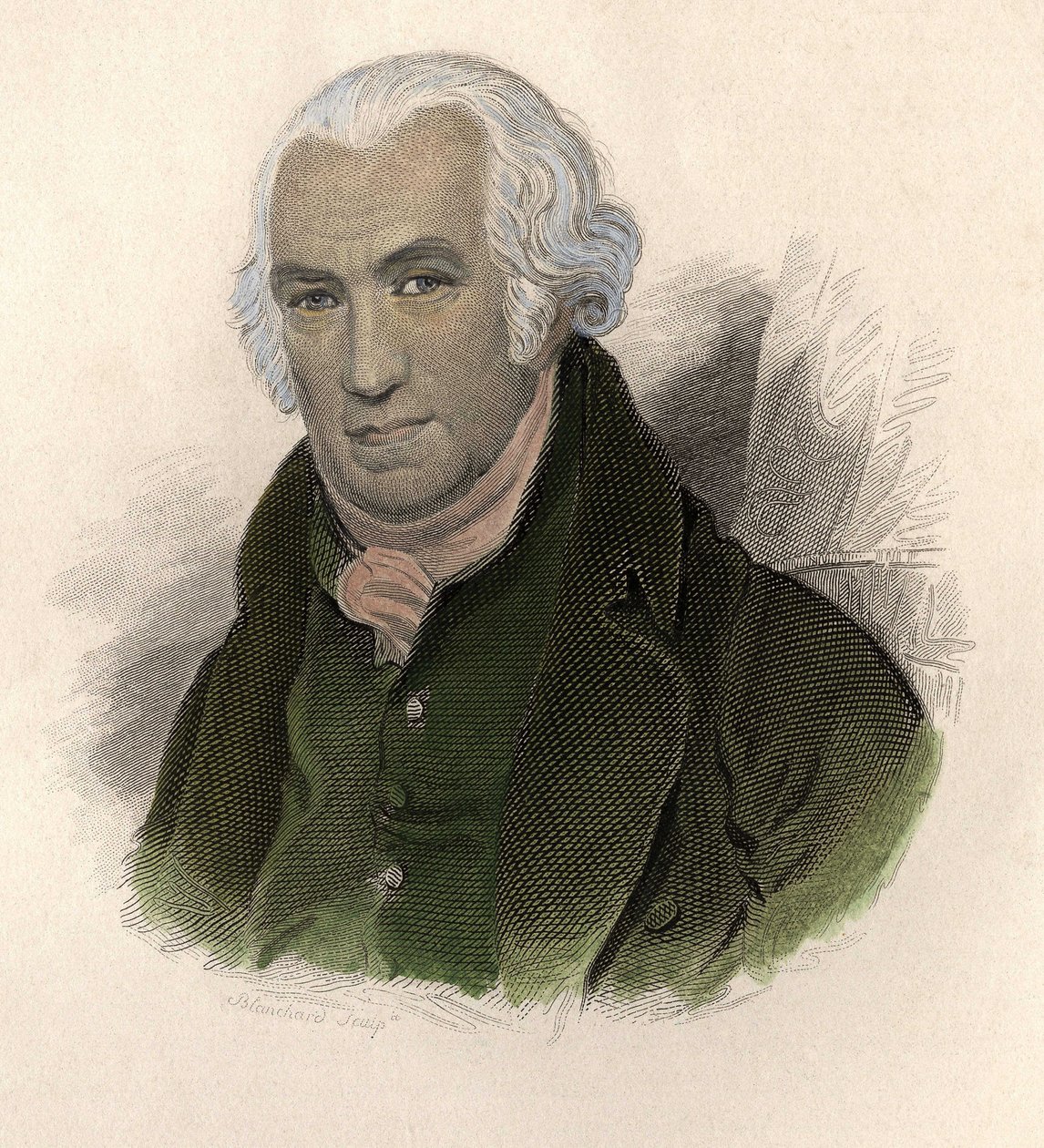 Retrato de James Watt de French School