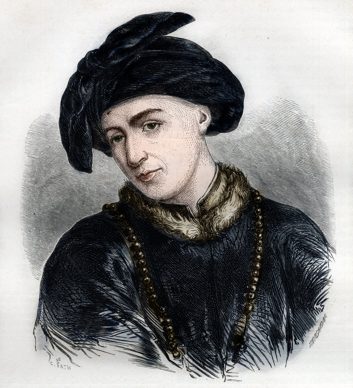 Retrato de Jan Hus (o Jean Huss). de French School