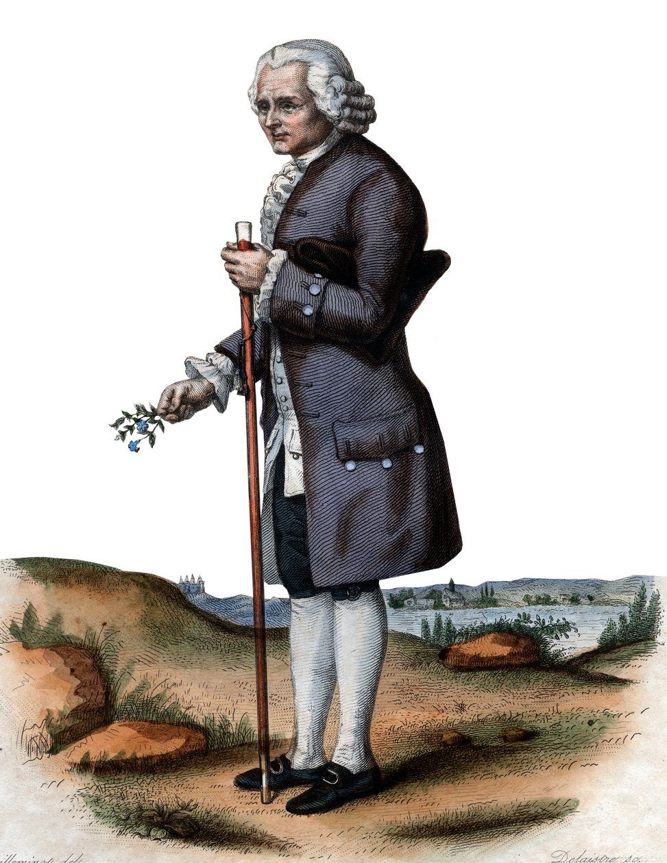 Retrato de Jean-Jacques Rousseau (1712-1778), filósofo suizo de French School