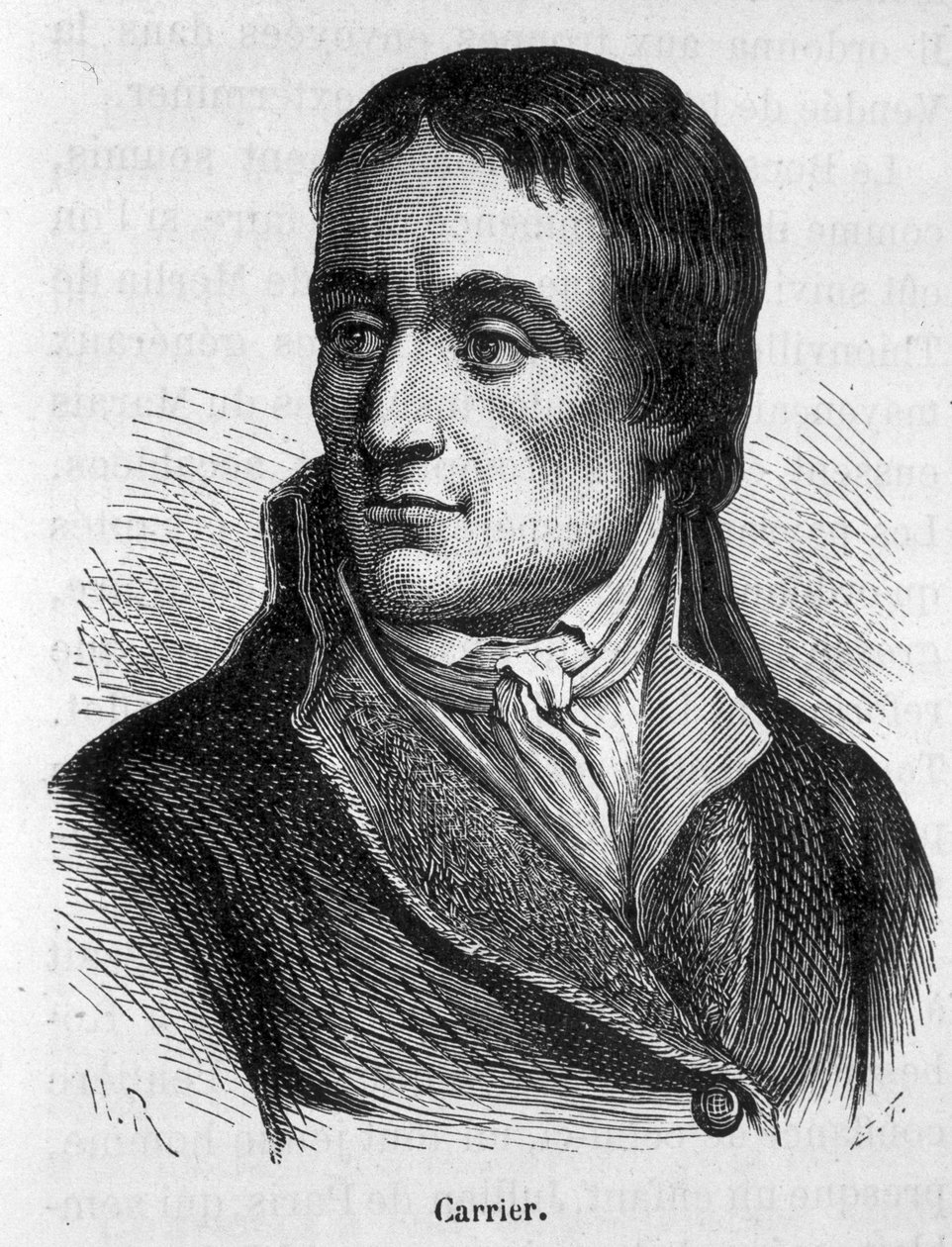 Retrato de Jean Baptiste Carrier (1756 - 1794), político francés - en "L