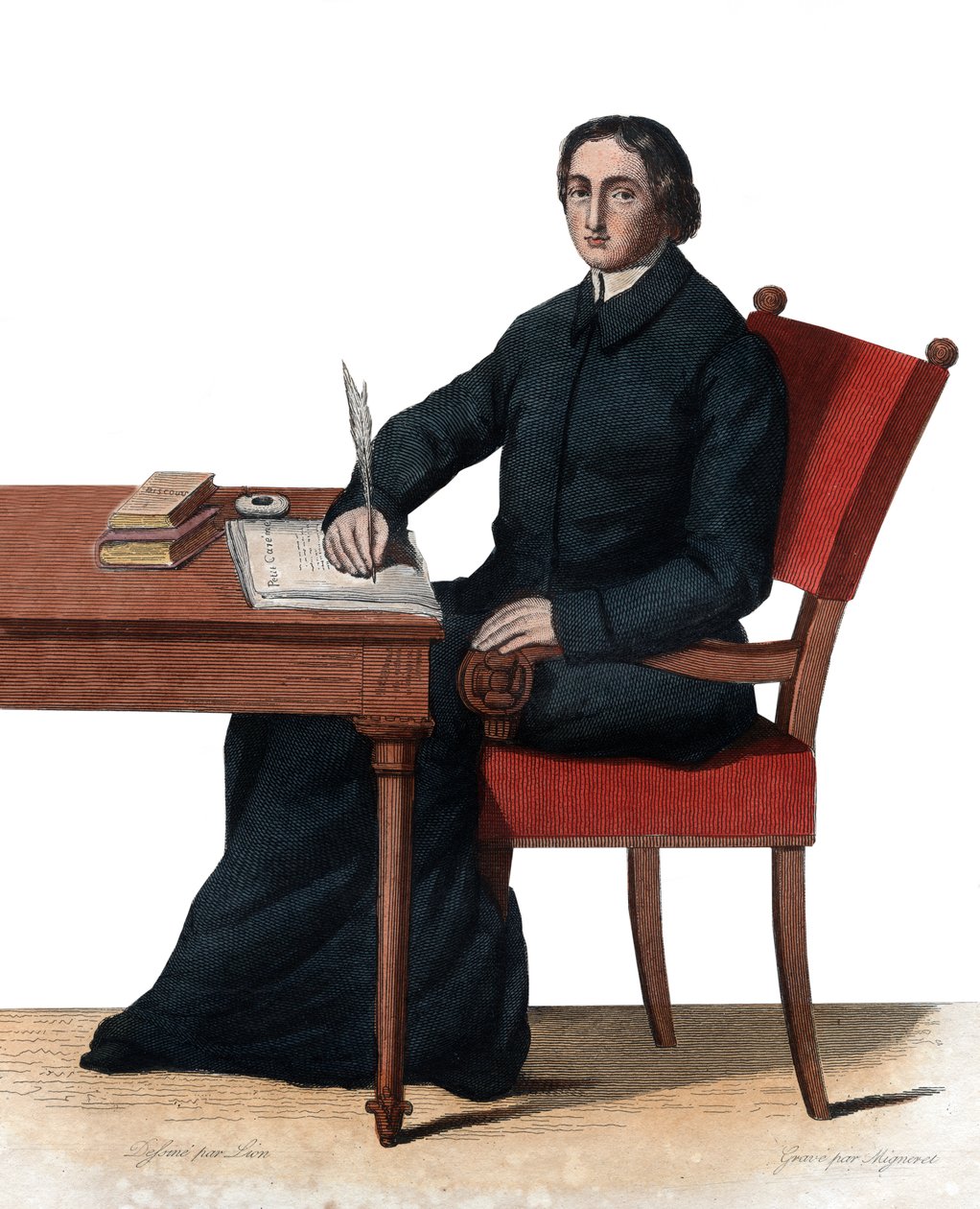 Retrato de Jean Baptiste Massillon (1663-1742), obispo católico y predicador francés, Obispo de Clermont. de French School
