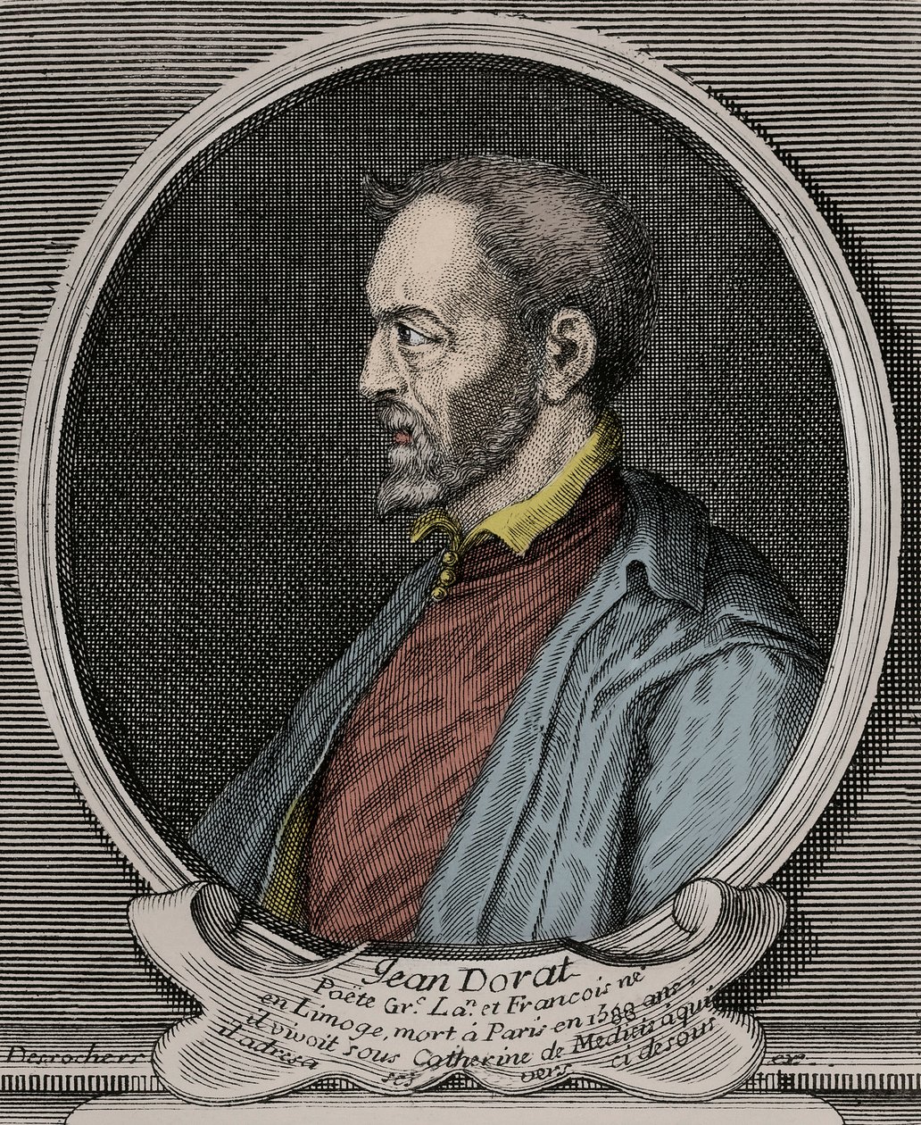 Retrato de Jean Dorat (Auratus de su verdadero nombre Jean Dinemandi) de French School