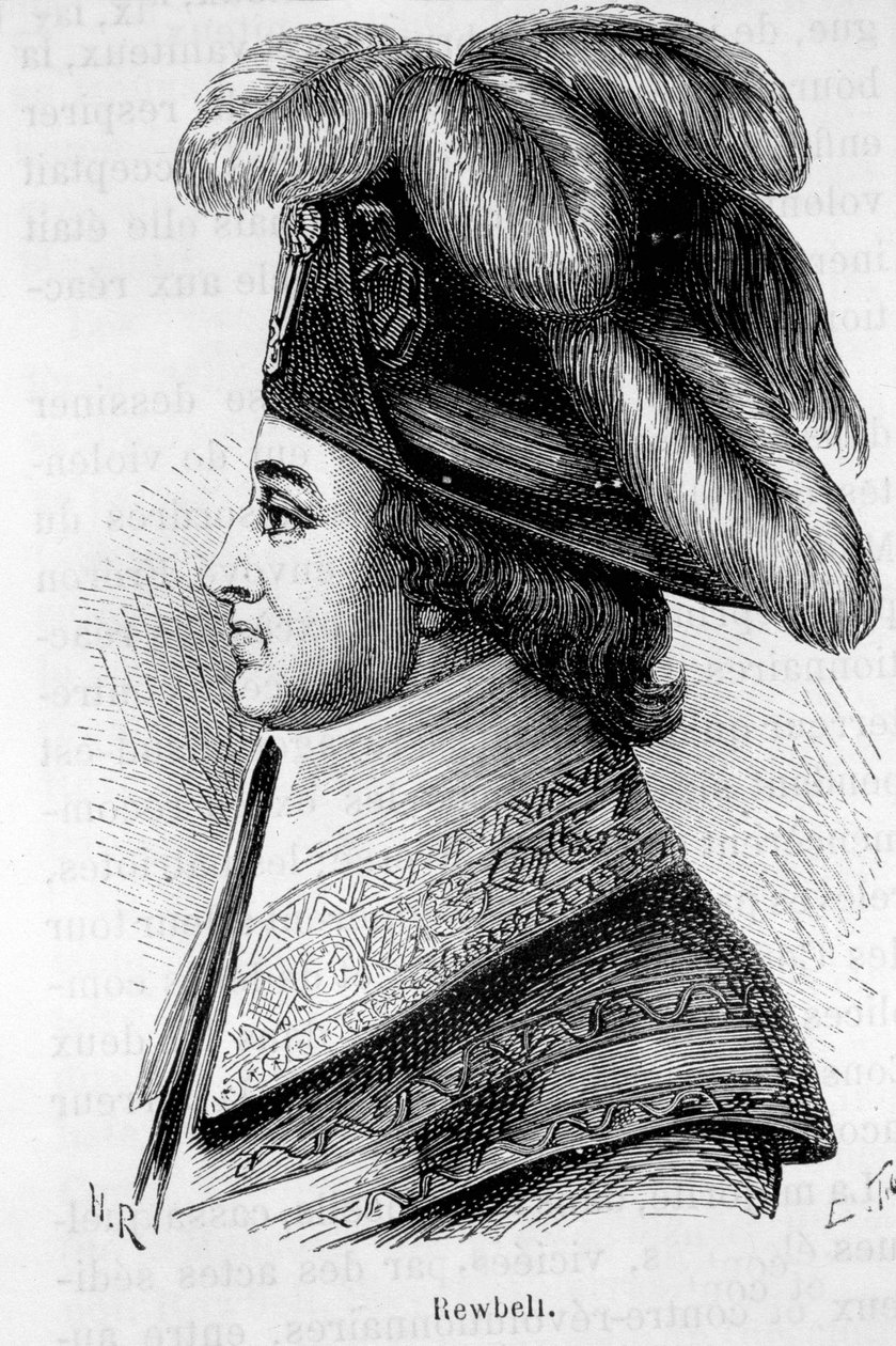 Retrato de Jean François Rewbell (o Reubell), político francés (1747 - 1807) - en “L