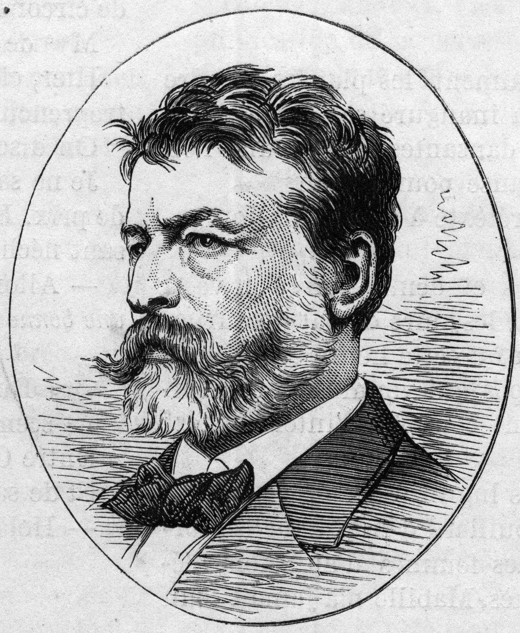 Retrato de Jean Louis Ernest Meissonnier, pintor francés. Grabado en 