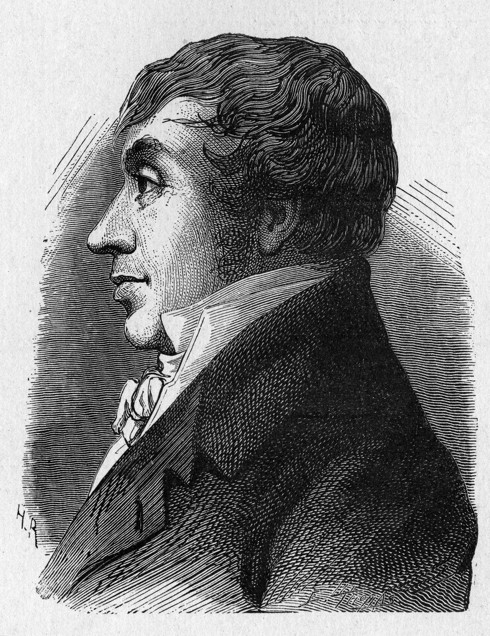 Retrato de Jean Marie Joseph (Jean-Marie-Joseph) Coutelle (1748-1835), comandante de aerostatos militares bajo la República - en “Álbum de la Ciencia; científicos ilustres; Grandes descubrimientos” 1896 de French School
