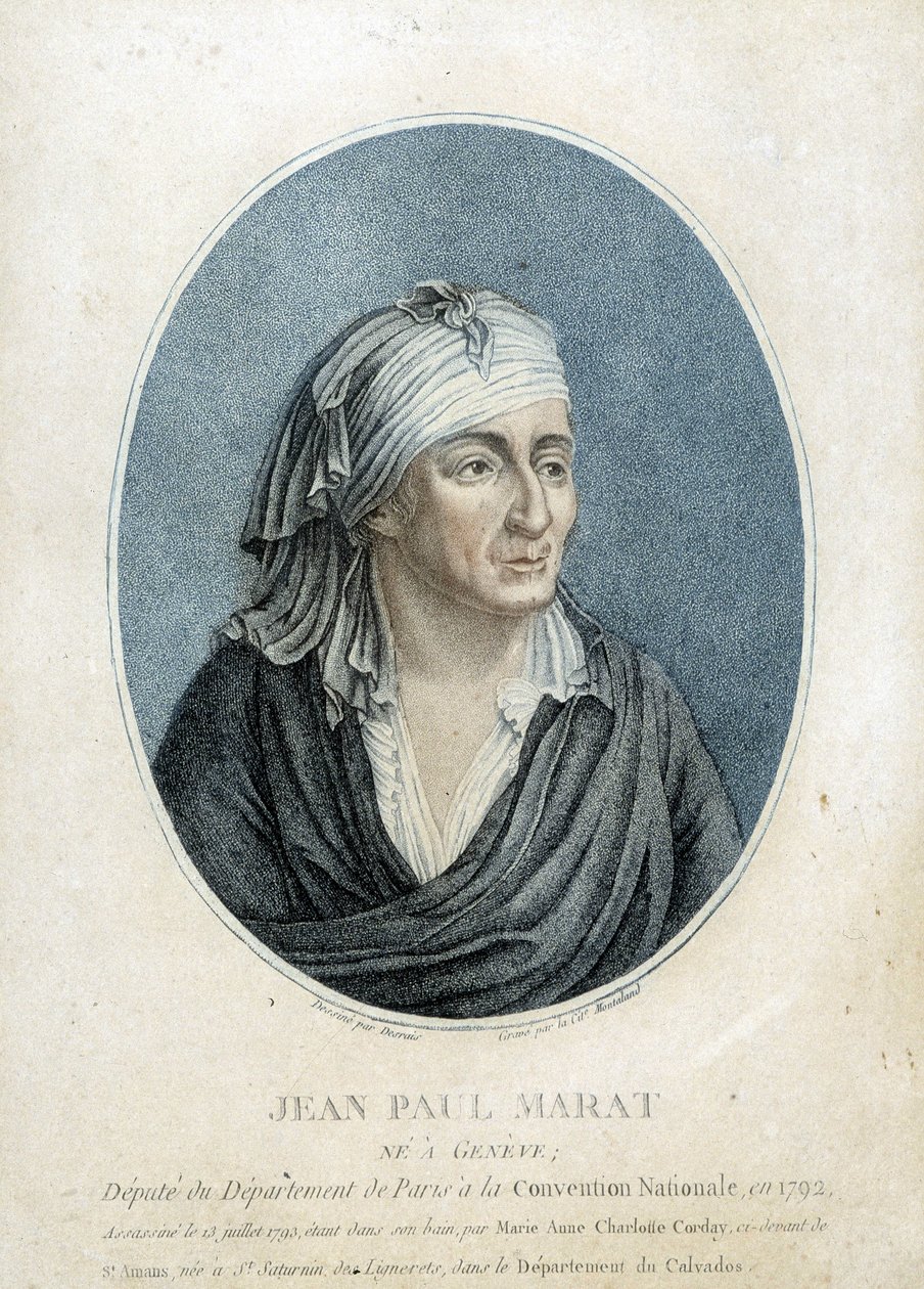 Retrato de Jean Paul Marat (1743-1793), médico, publicista y político francés de French School