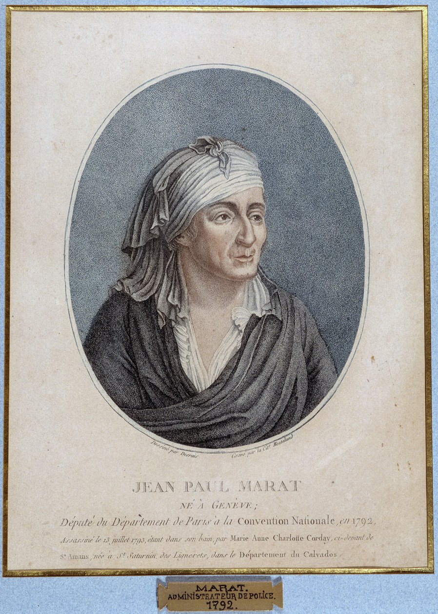 Retrato de Jean Paul Marat (1743-1793), médico, publicista y político francés de French School