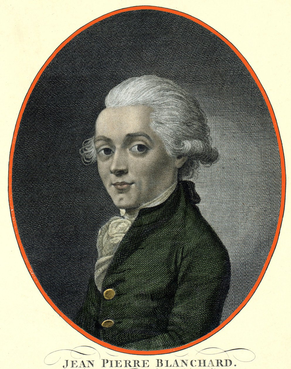 Retrato de Jean Pierre (Jean-Pierre) Blanchard (1753-1809), aeronauta francés. de French School
