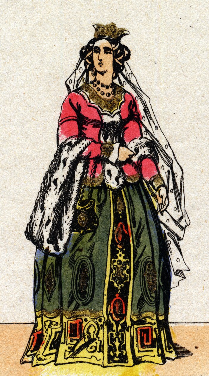 Retrato de Juana de Borbón (1337-1378), esposa de Carlos V de Francia. de French School