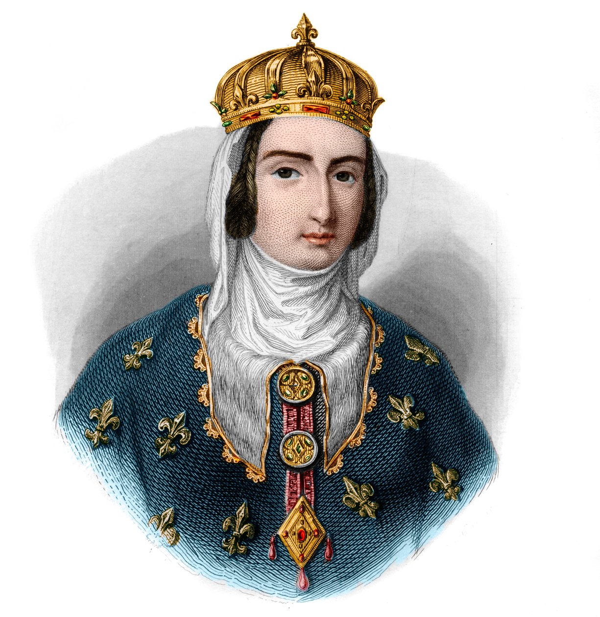 Retrato de Juana I de Navarra (1273-1305), reina regente de Navarra y reina consorte de Francia de French School